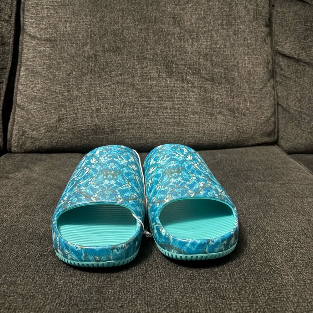 Women’s Nike Calm Slides Sandals X NorBlack NorWhite Dusty Cactus Various Sizes - Picture 2 of 6